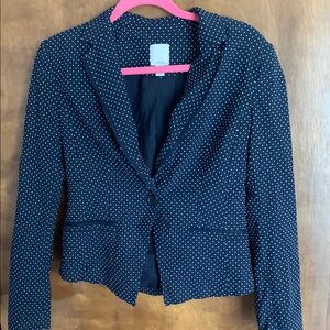 Women's Navy Polka Dot Blazer NWOT